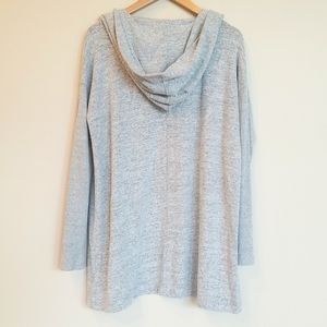Gap Hooded Cardigan, Soft, Heather Gray, Medium